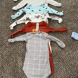 Carter's Gray and Red Bodysuits Soft and Stylish